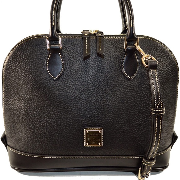Dooney & Bourke Handbags - Dooney & Bourke Pebble Zip Zip Satchel Black/Black
